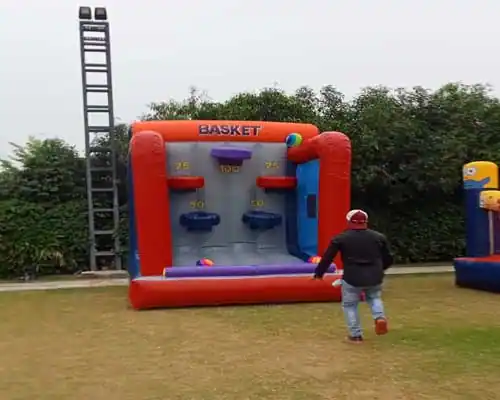Inflatable basket ball game stall in hyderabad inflatable basket ball game stall on hire in hyderabad